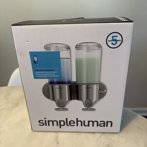 Simplehuman Wall Mount Shampoo and Soap Dispensers (Stainless Steel) - Open Box
